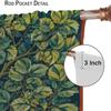Blackout Vintage William Morris Flower Bird Curtains Retro Plants Red Floral Green Tree Print Window Drapes Bedro Curtain Bohemian Polyester Washable