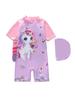 2026 Girls' One-Piece Swimsuit: Cute, Sun-Protective, Short Sleeves, Shorts for Surfing & Pool Activities