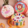 Double Sided Children's Drum Toy Wooden Material Musical Instrument Drum  Rhythm Development