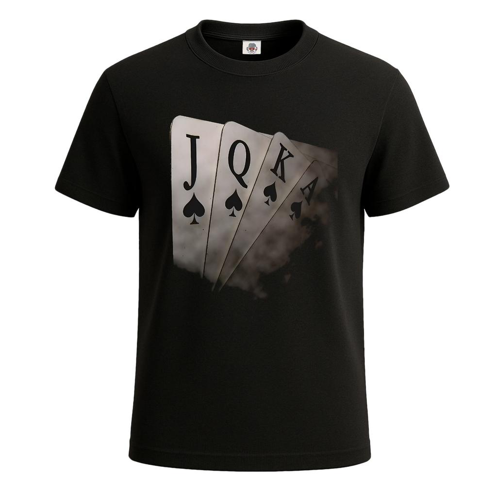 Poker Elements 3D Digital Pattern Print Men's Graphic T-Shirt Novelty Tee Top