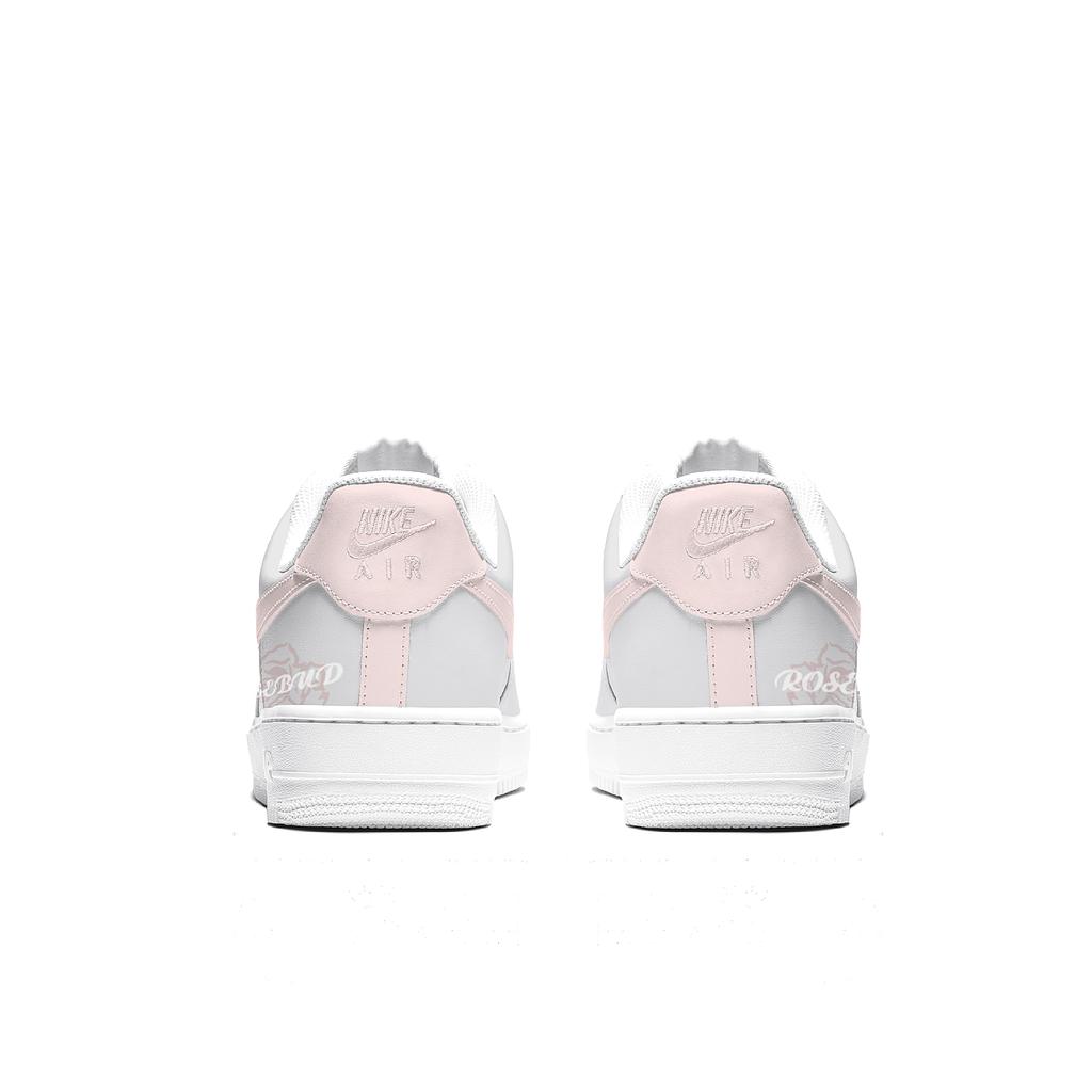 Nike Air Force 1 Couple's Shopping Bag Abrasion Resistant Low top Skateboard Shoes Women's Gray Pink CZ0270-106(Team2363-S-BOX)
