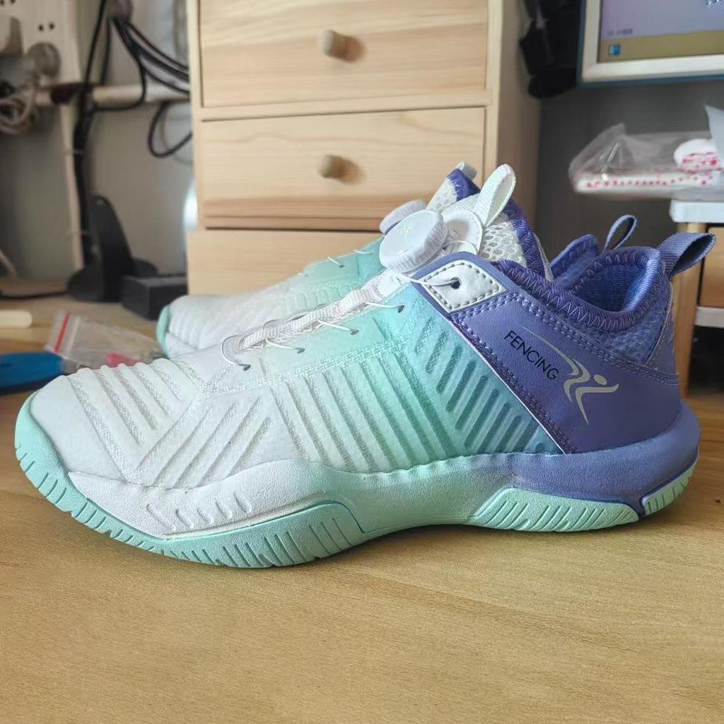 Neue Farbe Blau Erwachsene Fechtschuhe Rutschfest Indoor Atmungsaktiv Fechter Sneaker Größe 31-45 Herren Damen Tischtennis Badmintonschuhe