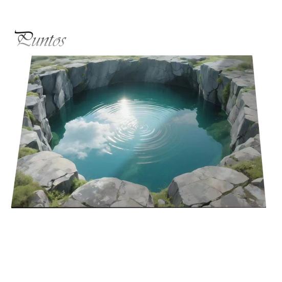 Anti Skid Rug Optical Illusion Floor Mat 3D Hole Area Realistic Bottomless Pit Home Decor Entrance Non-Slip Doormat for Living Room Bedroom
