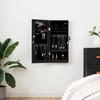 VidaXL Wall-Mounted Jewelry Cabinet with Mirror Black 30x8.5x67 Cm 353209