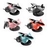 Solar Powered Airplane Car Ornament Dashboard Aircraft Model with Suction Cup 360 Degrees  Rotating Propeller Center Console Drift Accessory