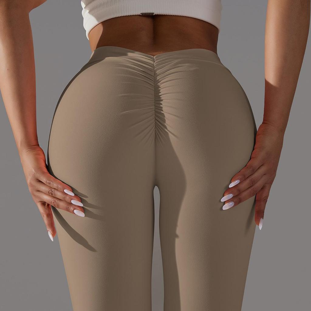 Naked, Skin Friendly, Hip Lifting Yoga Pants With No Awkward Lines, Leggings, High Waisted, Elastic Fitness Pants, Women's Cropped Pants