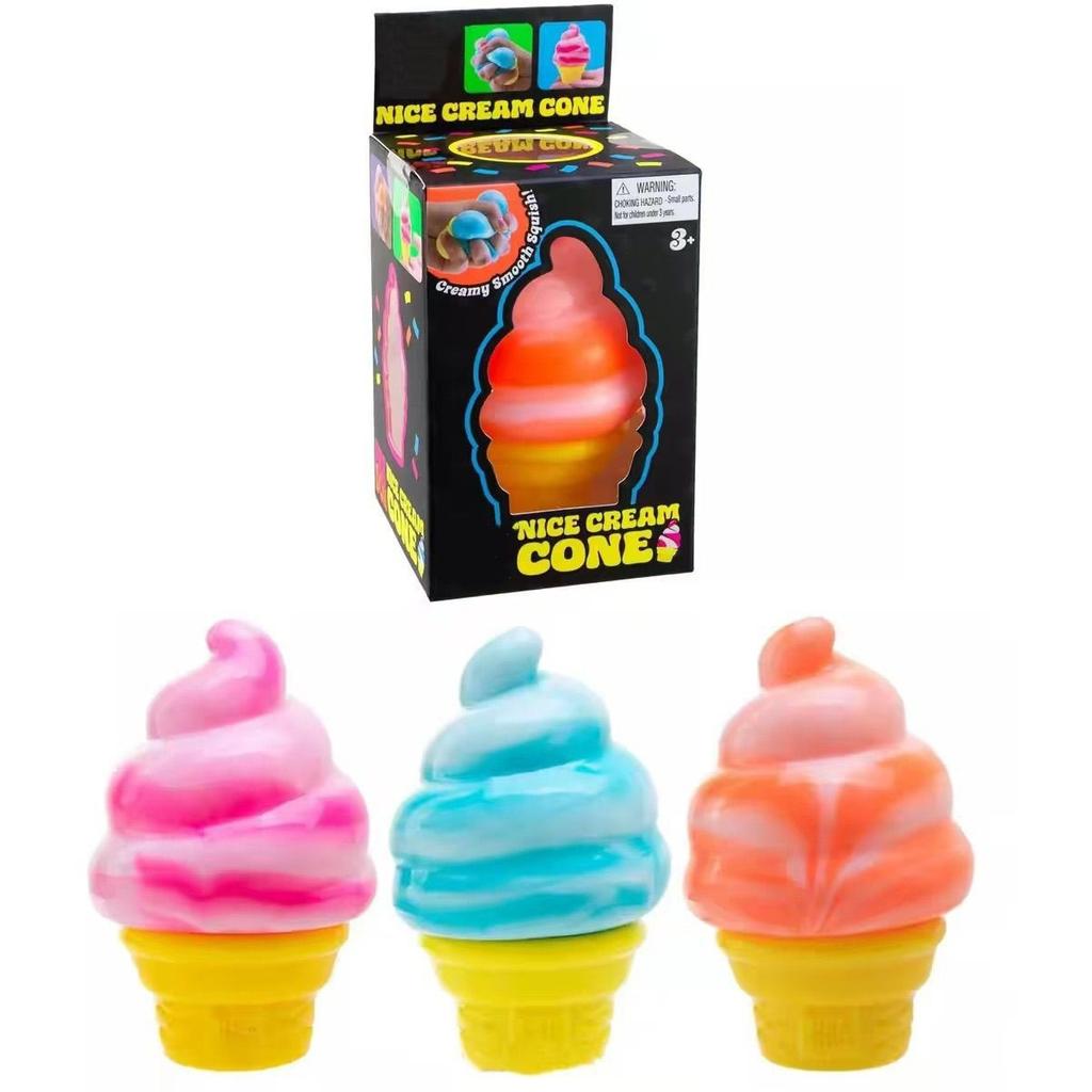 Appearance Gradual Change Ice Cream Slow Rebound Pinch Music Tpr Modeling Soft Cute Decompression Small Toy