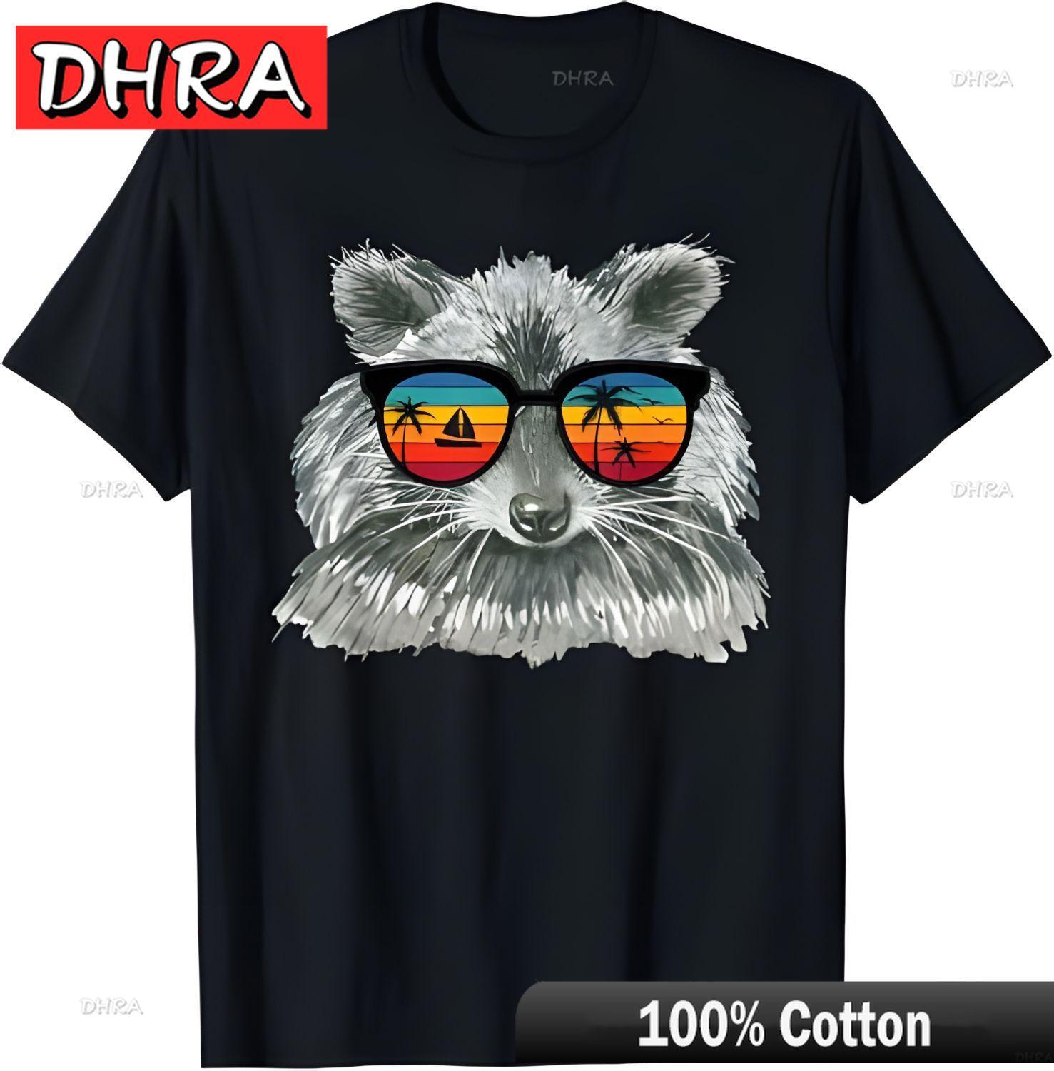 

Raccoon with Sunglasses Funny Retro Raccoon Animal Lover TShirt Edgy Colorful Minimalist Tops Shirts for Women TShirt Unisex 3XL