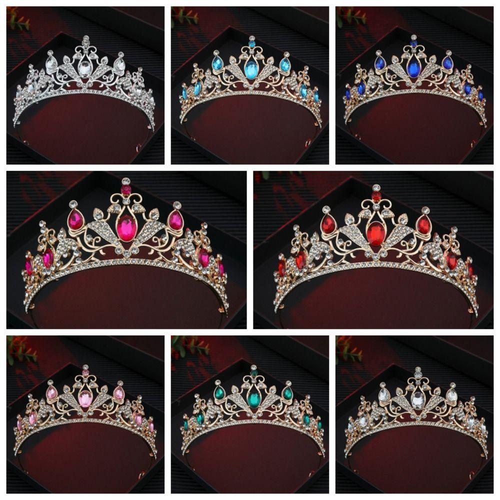 Alloy Crystal Headband Adjustable Wedding Hair Accessory Bridal Tiara Crown Princess Cosplay