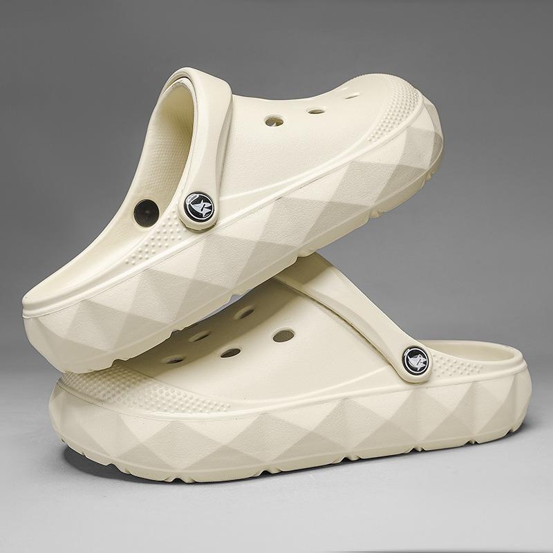 Summer hole shoes men's trend non-slip soft sole hollow bag head sandals wear thick-soled beach men's slippers