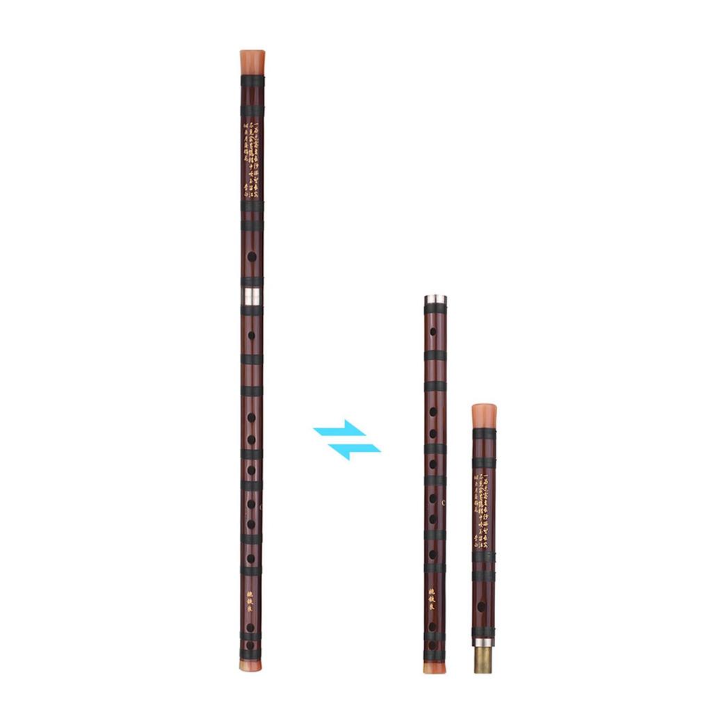 C Key Chinese Traditional Instrument Dizi Bitter Bamboo Flute with Chinese Knot for Beginners