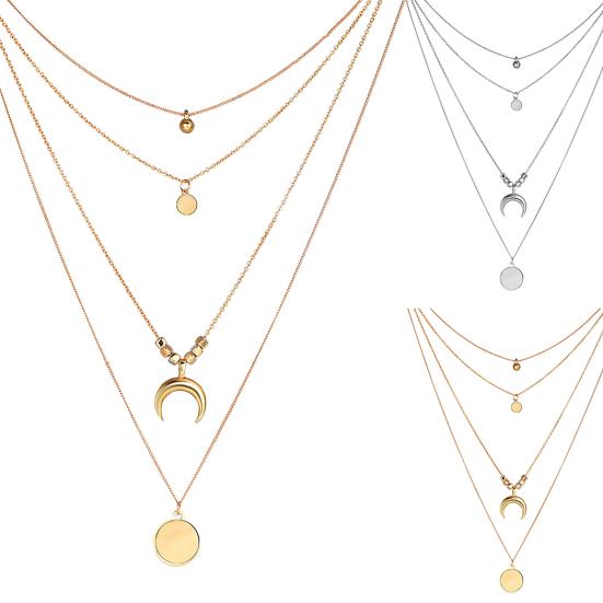 Neck Pendant Exquisite Stainless Silver Color Long Chain Necklace for Dating