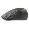Women Men Beret Hat Flat Ivy Gatsby PU Leather Driving Hat For Beach Seaside Outdoor Summer Sports Driving