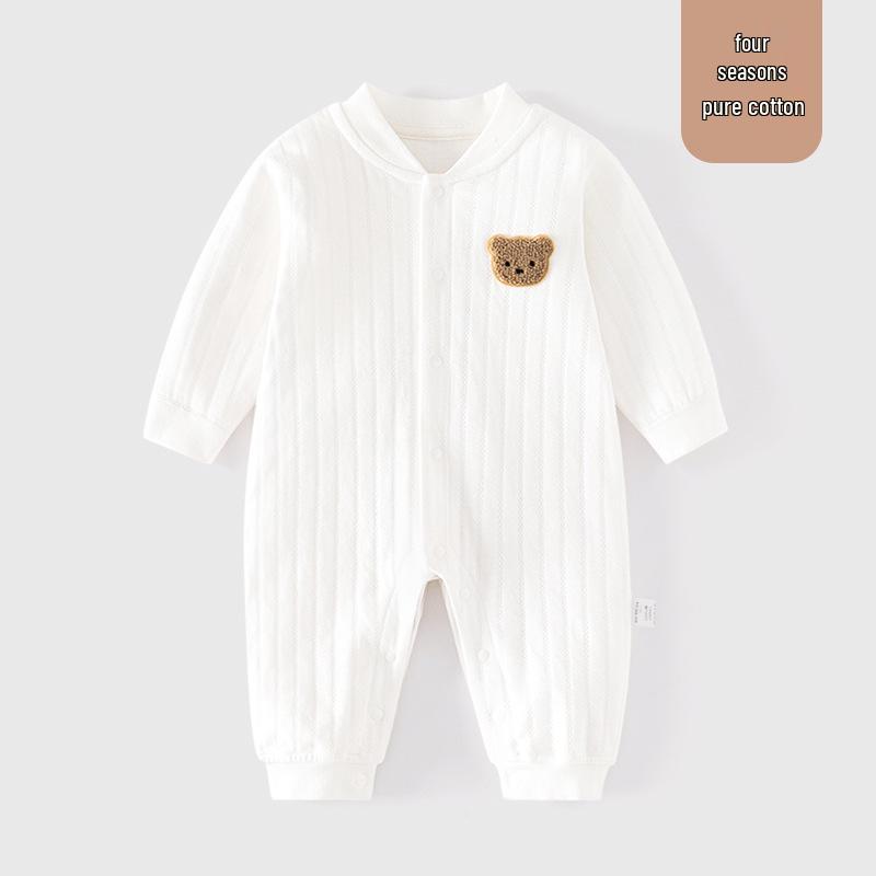 Baby Onesie Pure Cotton Four Seasons Style Boneless Romper Harem Pajamas Newborn Spring Autumn.