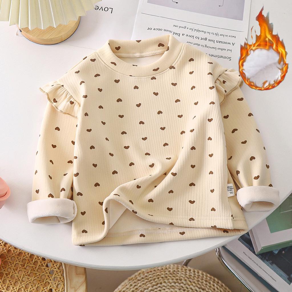 Spring Baby Girl Clothes Long Sleeved Undershirt Cute Floral Dots T-shirt Sweet Children Girl Blouse 2-10T