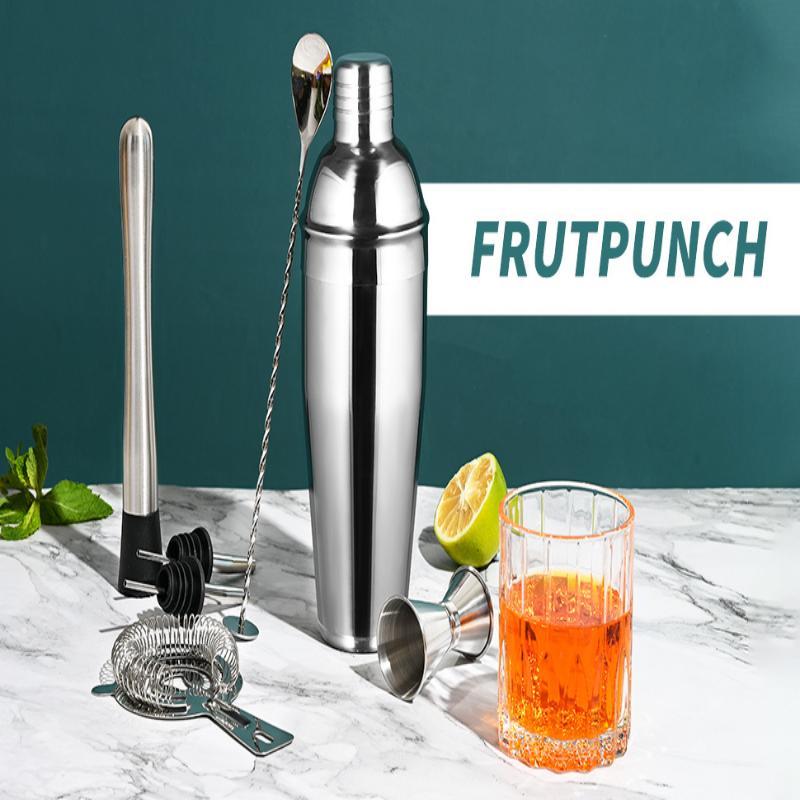 3/8 Pezzi Shaker Professionale Acciaio Inossidabile Bartender Bicchiere da Vino Miscelatore per Cocktail Shaker per Cocktail Set da Bar