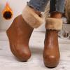 Autumn 2025 Plus Size Faux Fur High-Heeled Women's Boots with European & American Style Thick Soles