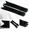 1 Paar Braut Braut Hochzeitshandschuhe Rot Schwarz Weiß Elfenbein Lang Perlenbesetzt Satin Elegant für Damen Finger gants mariage luvas de noiva