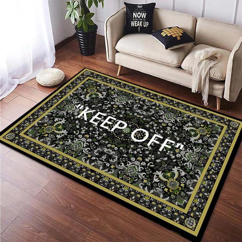 “keep Off' Carpet Luxury Decor Rugs Living Room Home Leisure Area Anti-slip Rug Bedside Soft Foot Mats Indoor Extrance Doormat
