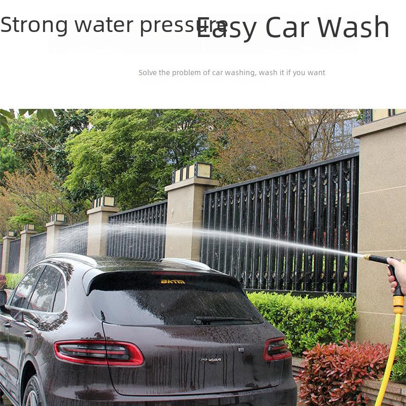 Hochdruck-Teleskop-Gartenschlauch-Bewässerungsset mit Autowaschdüse