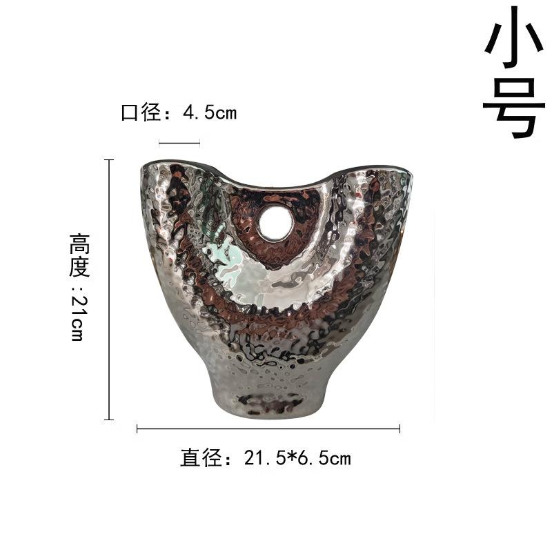 

Gold Ceramic Vase Abstract Hollow Branches U-geometry Flower Vase Ceramic Handicraft Terrarium Home Decoration Accessories