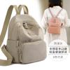 Women's Fashion Casual Solid Color Backpack, New Trend College Student Travel Large Capacity Small Backpack