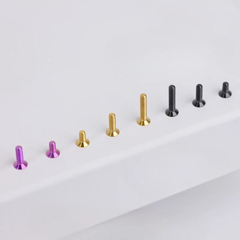 M4*8 10 12 14 16 18-50mm TC4 GR5 Titanium Alloy Torx Flat Countersunk Screw Bolt for Bike Bicycle Road Bike Multiple Colors