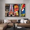 Modern New York City Prints Canvas Art Painting for Room Decoration Oil Painting Paris Street Poster Home Wall Decor Cuadros
