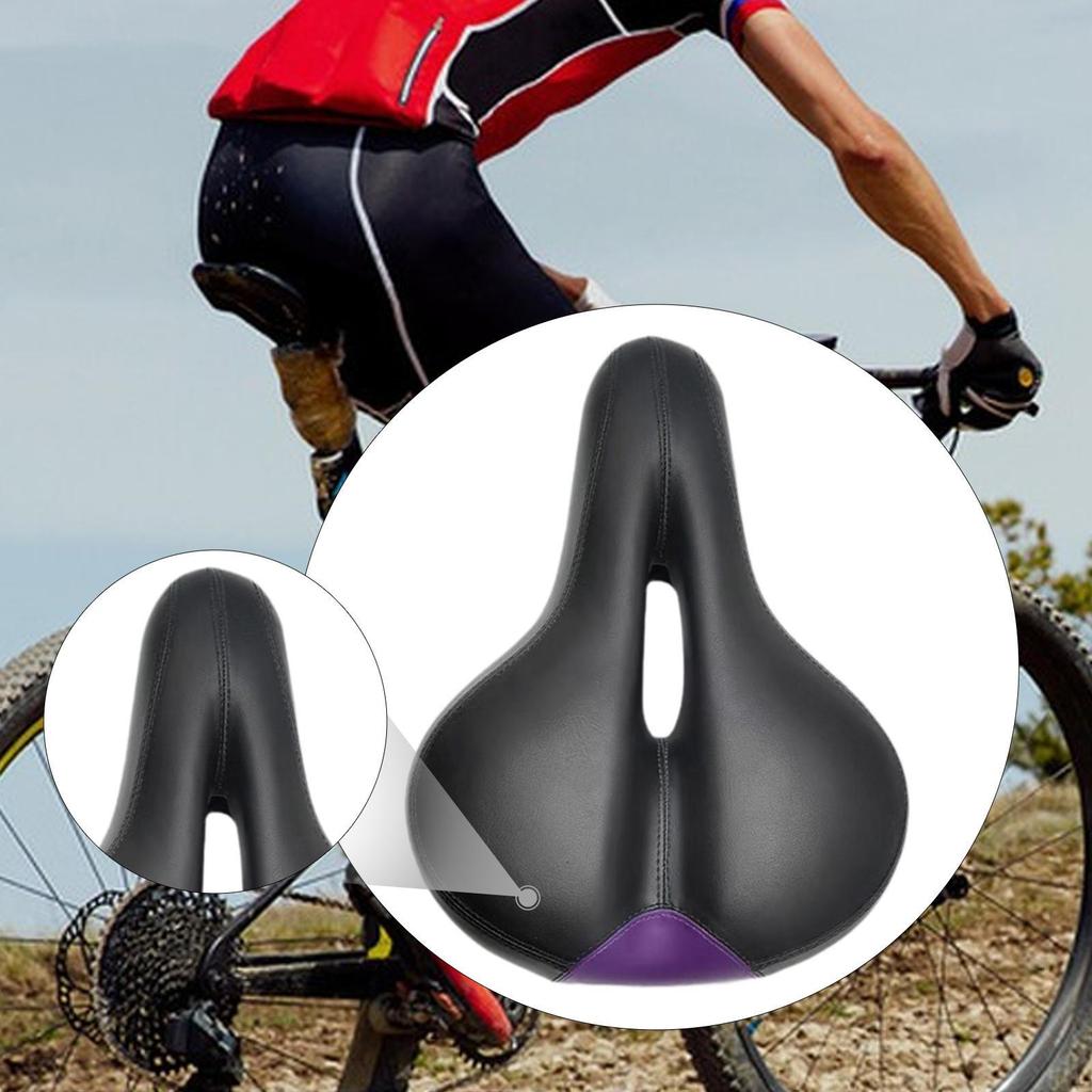 Bicycle Saddle PU Leather Sponge Cycling Seat Comfortable Bike for