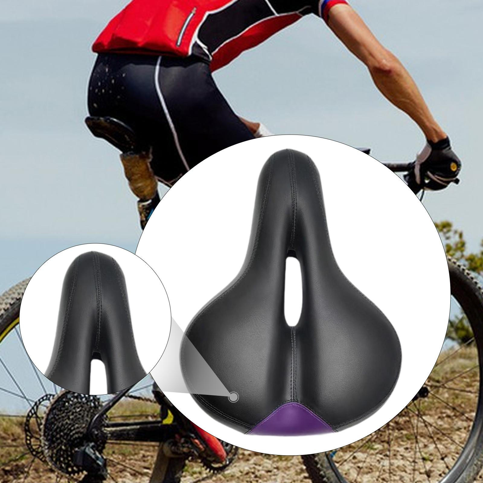 

Bicycle Saddle PU Leather Sponge Cycling Seat Comfortable Bike for синій