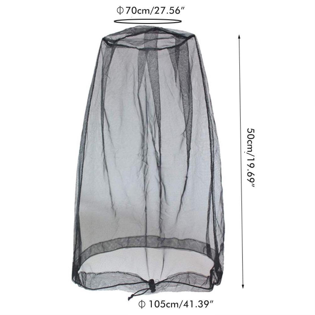2 Pcs Net Mesh Head Net Mesh Cover Outdoor Mesh Head Cover for Fishing Mountain Climbing Hiking
