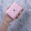 Women's Heart-Shaped Mini Coin Purse & Card Holder - Cute Three-Fold Zipper Wallet with Large Capacity