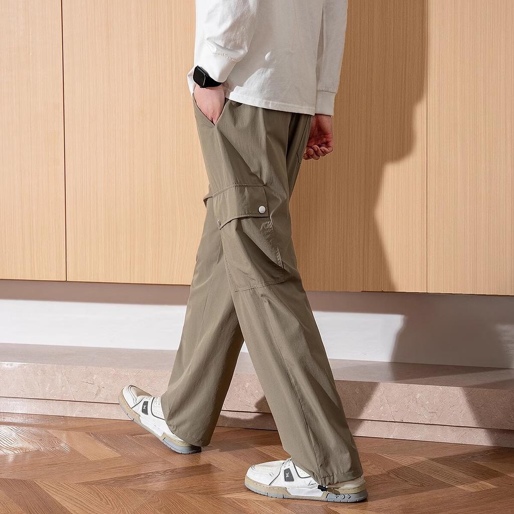 TonLion 2025 Spring Men's Workwear Loose Straight-Leg Casual Trousers