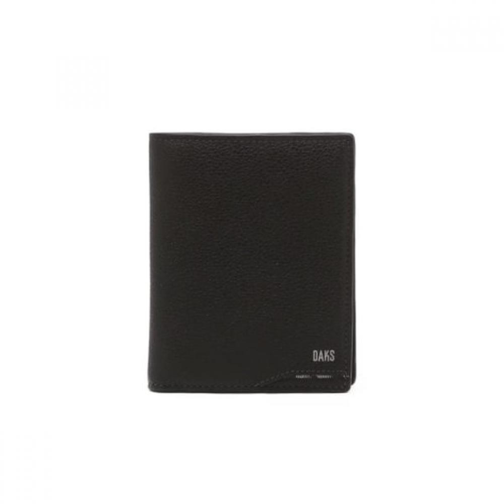 Daks Alexandra Signature Check Black Calf Leather Medium Wallet Dbwa6f727bk
