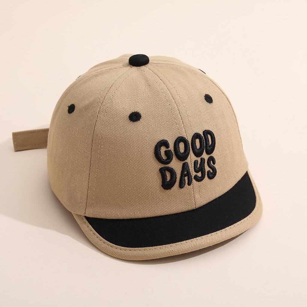 Children's Embroidered Baseball Cap for Spring/Summer - Sun Protection Duckbill Hat for Boys and Girls.