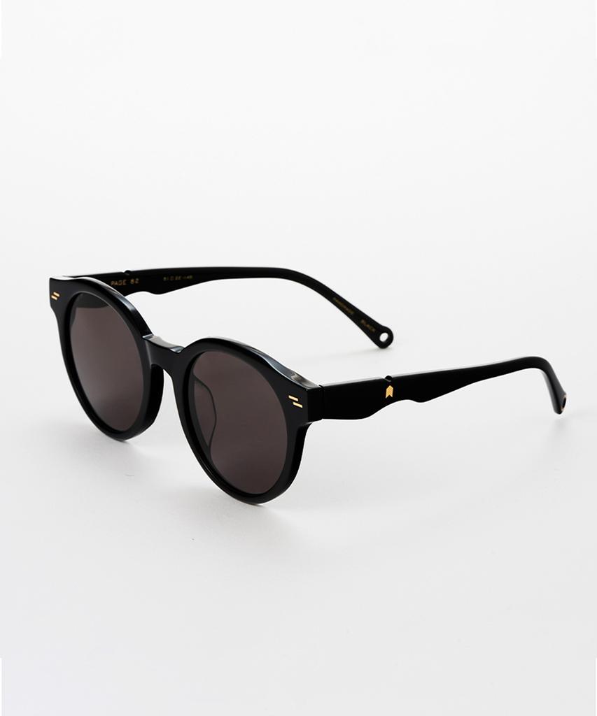 Seupeulingseuteulingseu Round Horn-Rimmed Sunglasses Page 82 [Black]