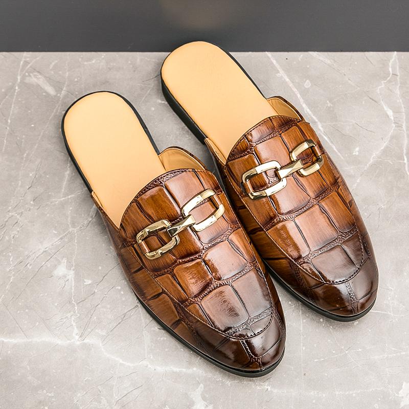 Sommer Neue Herren Halbschuhe Fahrschuhe Männlich Alligatormuster Lässige Pantoletten Mokassins Atmungsaktive Penny Loafers Zapatos Hombre