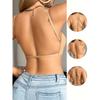 Women's Multi-Way Beauty Back Bra Sexy Backless Halter Bra Plus Size Push Up Brassiere