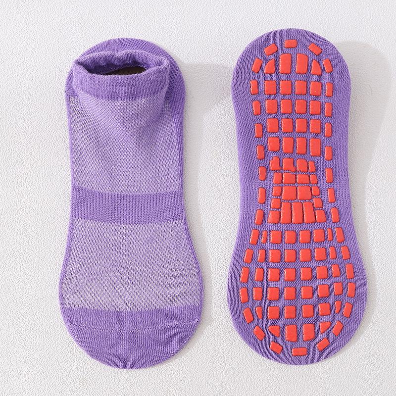 1 Paar Plus Size Damen Schnelltrocknende rutschfeste Yoga-Socken Atmungsaktive Baumwolle Tanz-Fitness-Socken Kinder-Bodensocken