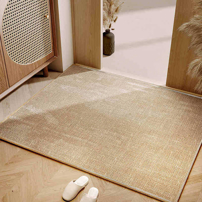 Linen Entry Mat Light Luxury Woven Carpet Wabi-Sabi Entry Mat Japanese Door Non-slip Entry Mat