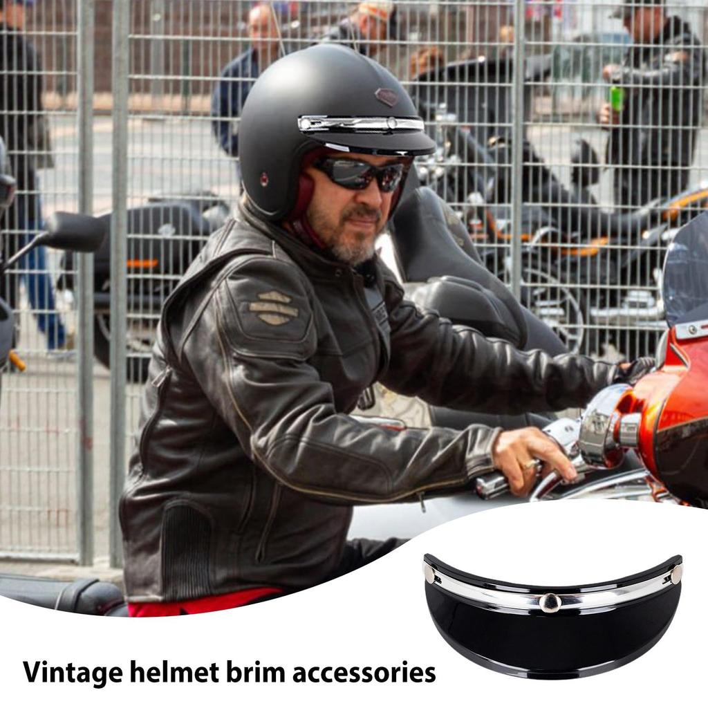 bike visor,retro helmet universal brim 3 button brim motorcycle hat visor 3 clip design