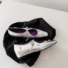 Sheepskin version~ French rhinestone flower inner height increase small square head light mouth single shoes women's word with silver Mary Jane shoes