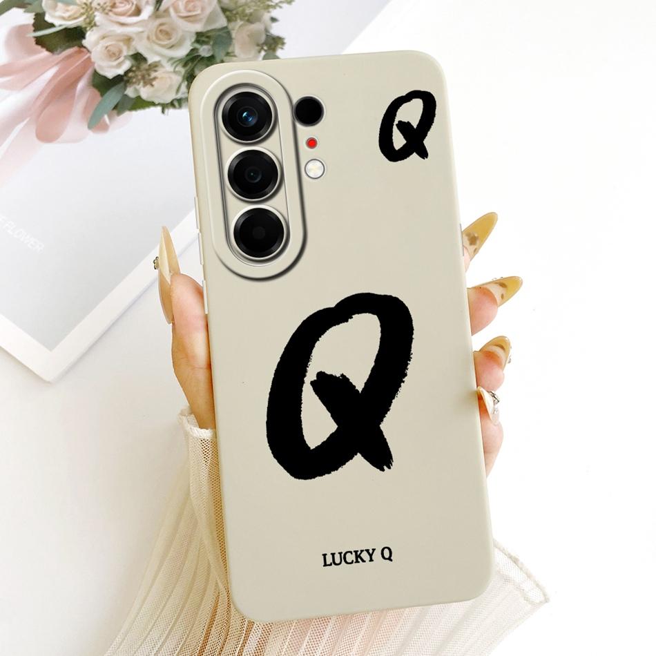For Tecno Camon 50 Pro 4G CN5c Lucky Initial Letter Phone Case For Tecno Camon 50Pro 4G Soft Silicone Cases Bumpers