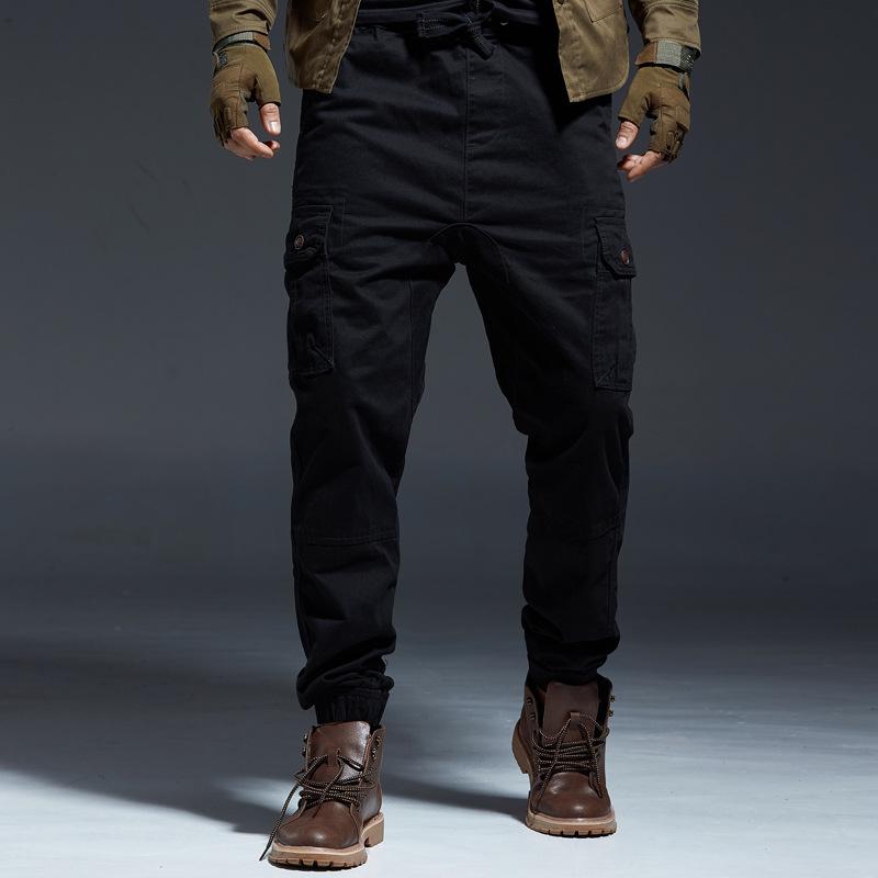 Men's Camo Nine-Point Multi-Pocket Pants - Military Style Casual Work Joggers