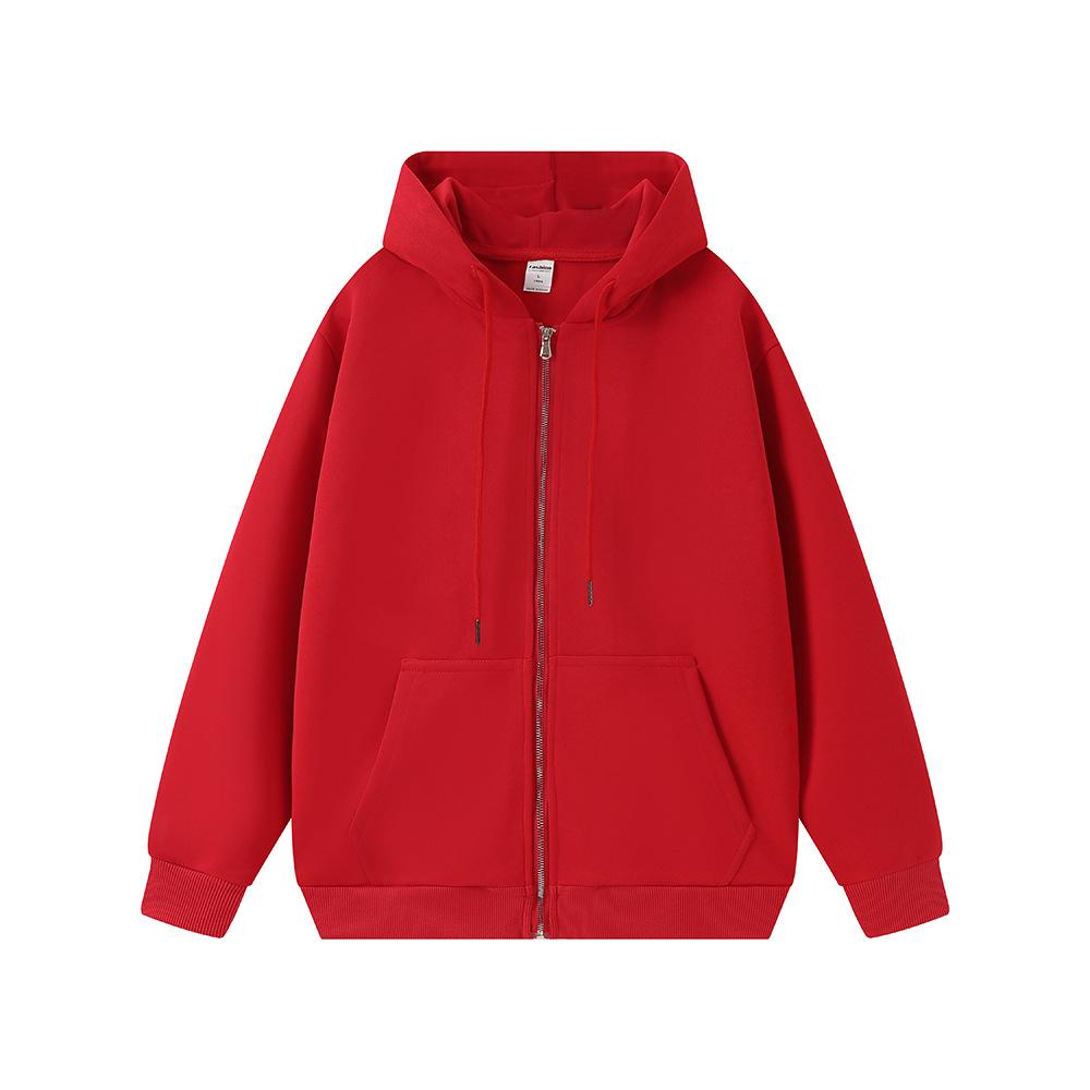 Kofta Sweatshirt Herr Vår Höst Lättvikt Par Dubbel Dragkedja Mångsidig Mode Enfärgad Streetwear Ungdomstrend Huvjacka