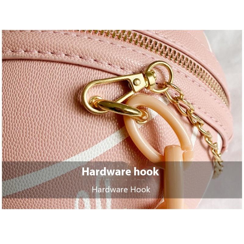 Tooxika Damen Neue runde Basketball-Handtasche mit Ball, vielseitige Umhängetasche, kleine Tasche