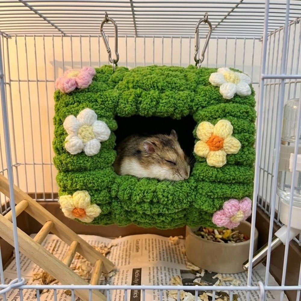 Soft Plush Bird Hanging Hammock Thickened Warm Parrot Tunnel Bed Cute Bird Hideaway Bird Cage