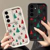 For Samsung Galaxy S25 Edge S24 Ultra S23 S22 Plus S21 FE A16 A26 A17 A35 A36 A54 A55 A56 5G Capa Christmas Tree Snowflake Case