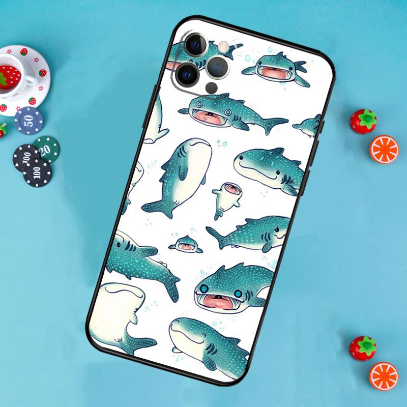 whale sharks Phone Case For iPhone 17 Air 14 16 15 11 12 13 Pro Max 12 13 mini 15 16 Plus 16e Cover Funda