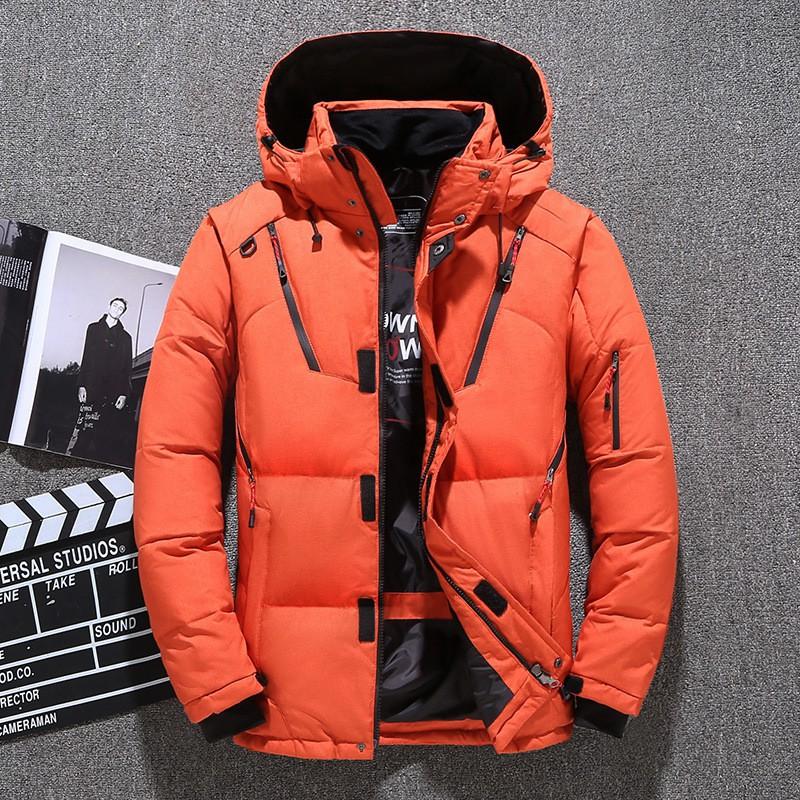 Mens Short Winter Down Jacket Outdoor Casual Thick Hooded Warm Coat
